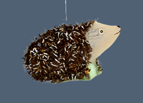 Tinsel Hedgehog - Brown | Christmas Ornament