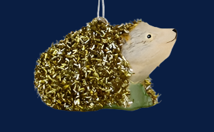 Tinsel Hedgehog - Gold | Christmas Ornament