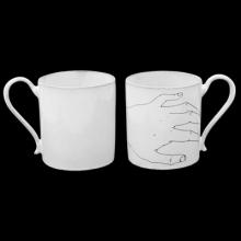 Lou Doillon Cup, Left Hand, handmade ceramic by Astier de Villatte