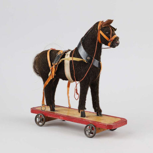 Antique Toy Horse on Wheels, Early 20th Century