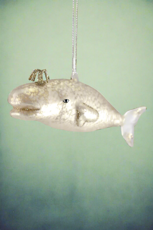 Victorian Whale - Pearl | Christmas Ornament