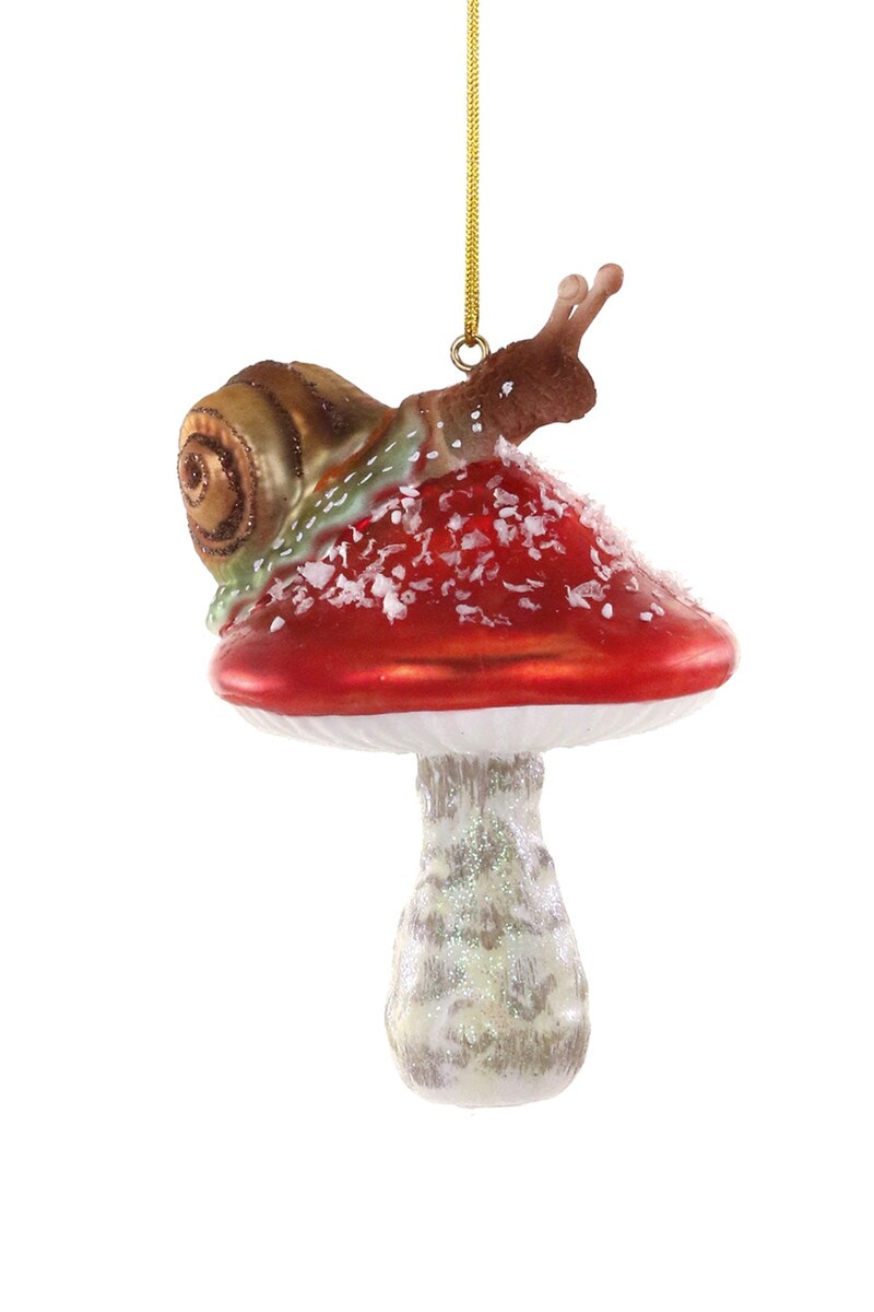 Woodfield Snail Glass Ornament