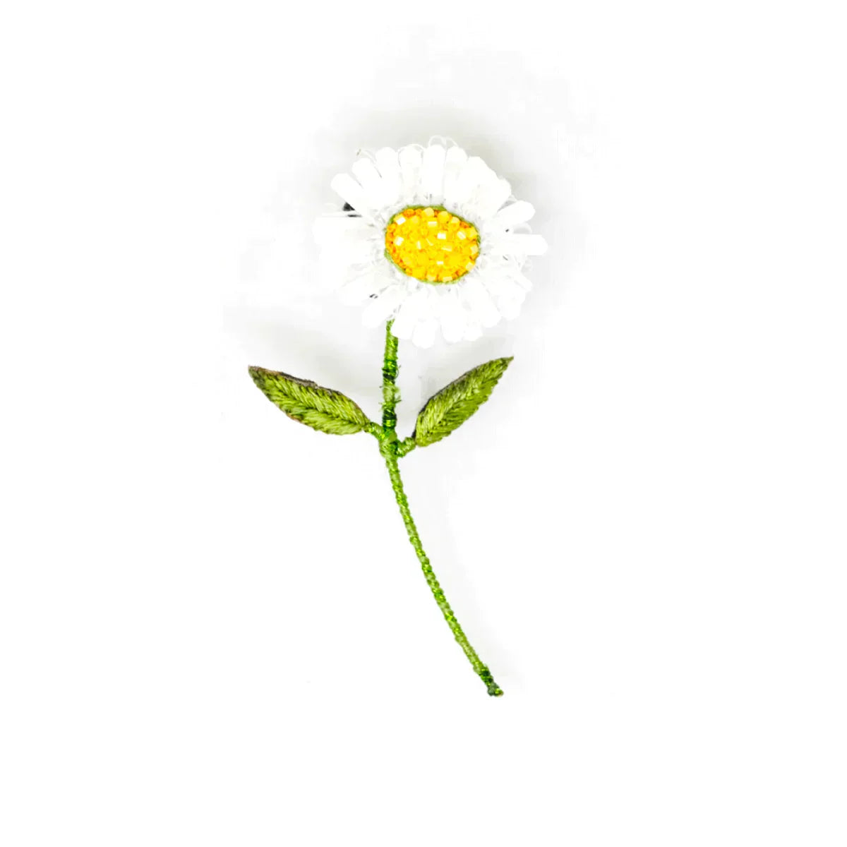 White Daisy Brooch Pin | Trovelore