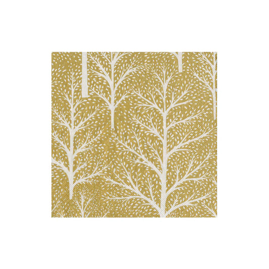 Winter Trees Gold & White Cocktail Napkins | Caspari