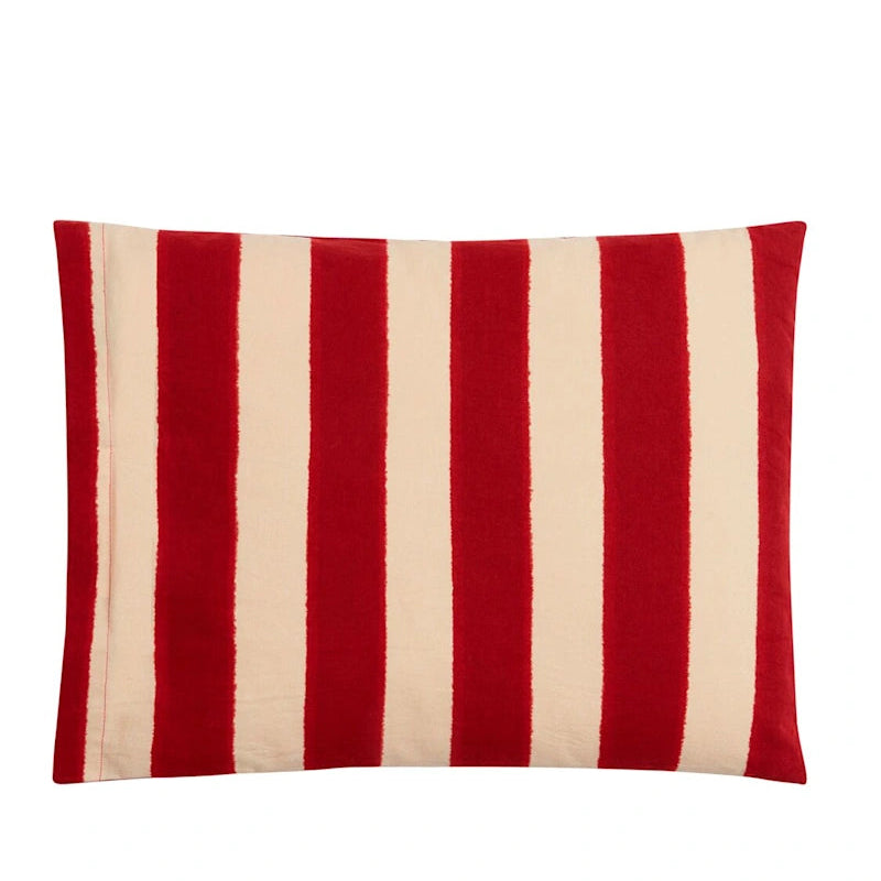 Nizam Stripes Green Natural Cushion | Lisa Corti