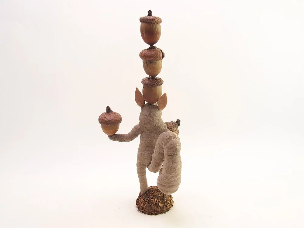 Acorn Balancing Squirrel - Vintage Inspired Spun Cotton - Bon Ton goods