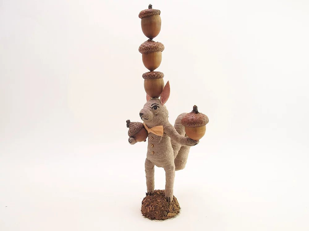 Acorn Balancing Squirrel - Vintage Inspired Spun Cotton - Bon Ton goods