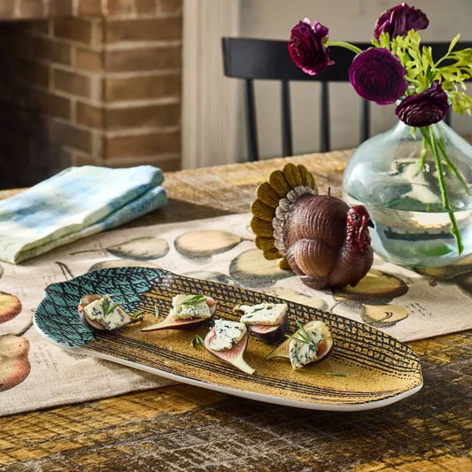 Acorn Stoneware Serving Platter | John Derian - Bon Ton goods