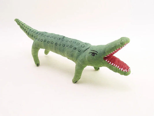 Alligator Ornament/Figure | Vintage by Crystal Spun Cotton Ornament - Bon Ton goods