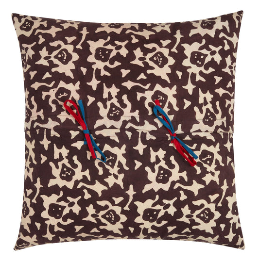 Arabesque Corolla Coffee Natural Pillow Cover 45x45 - Bon Ton goods