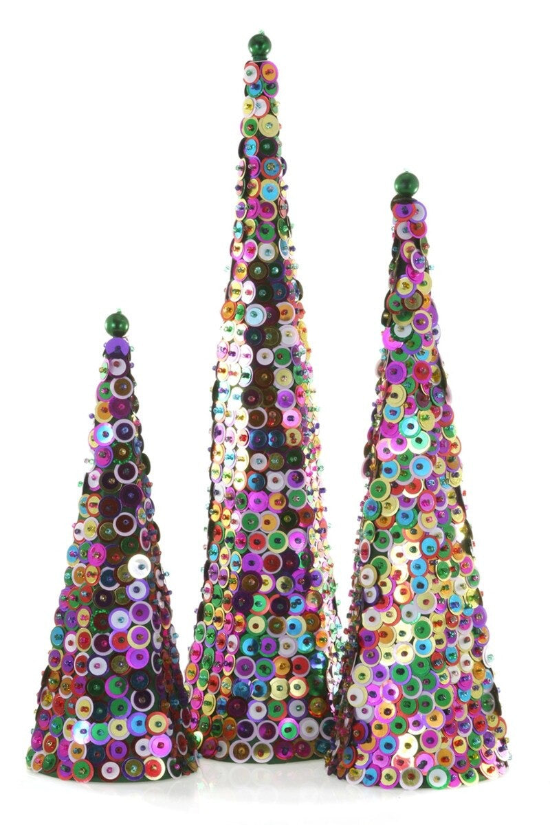 Beaded and Sequined Christmas Trees by Cody Foster