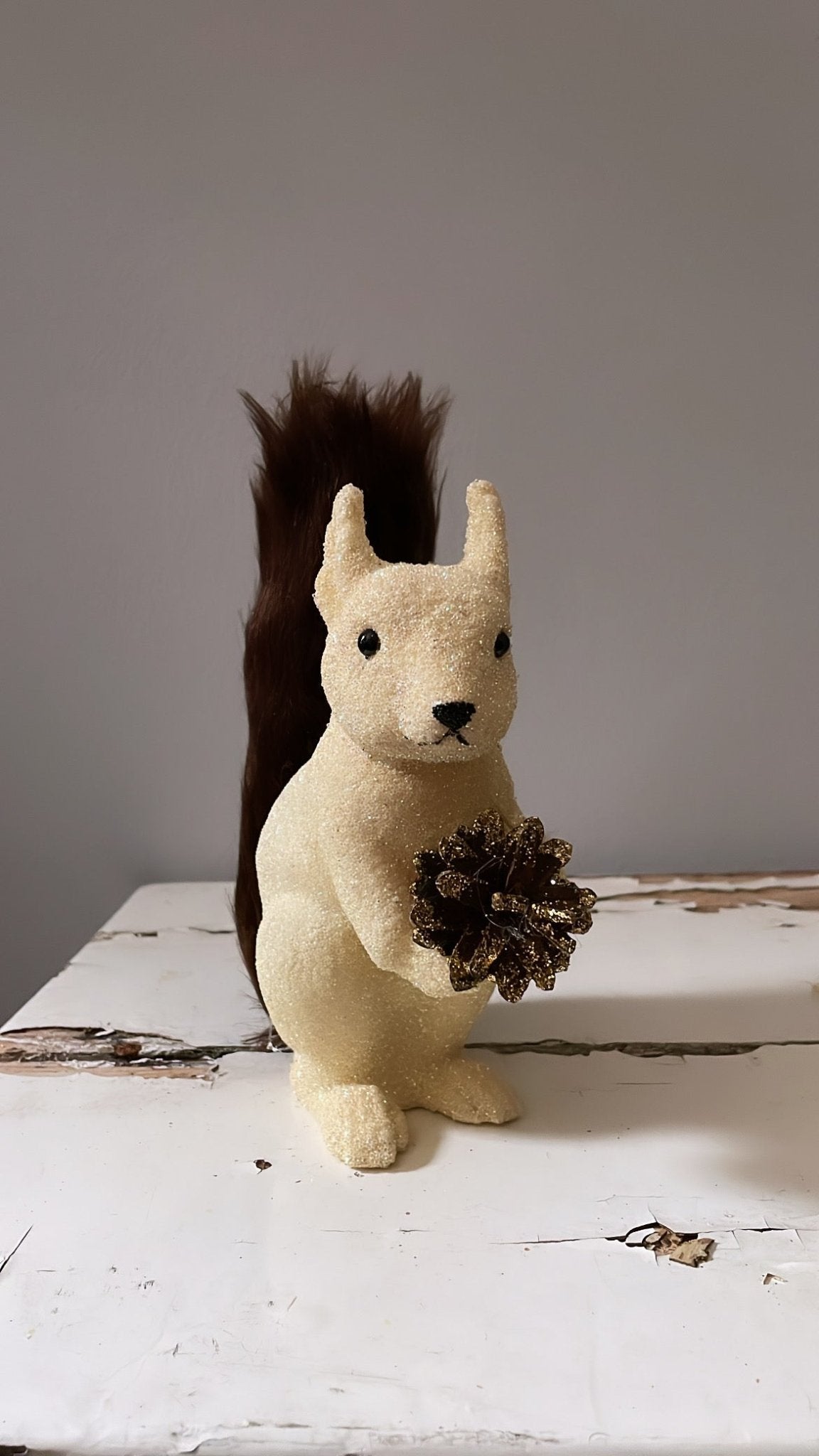 Beaded Cream Squirrel | Ino Schaller - Bon Ton goods