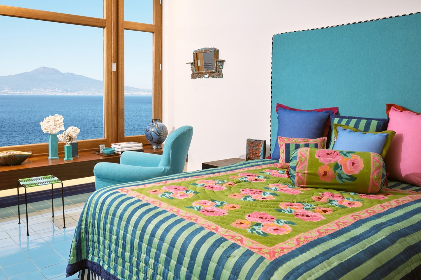 Nizam Acid Green Bolster Cover | Lisa Corti