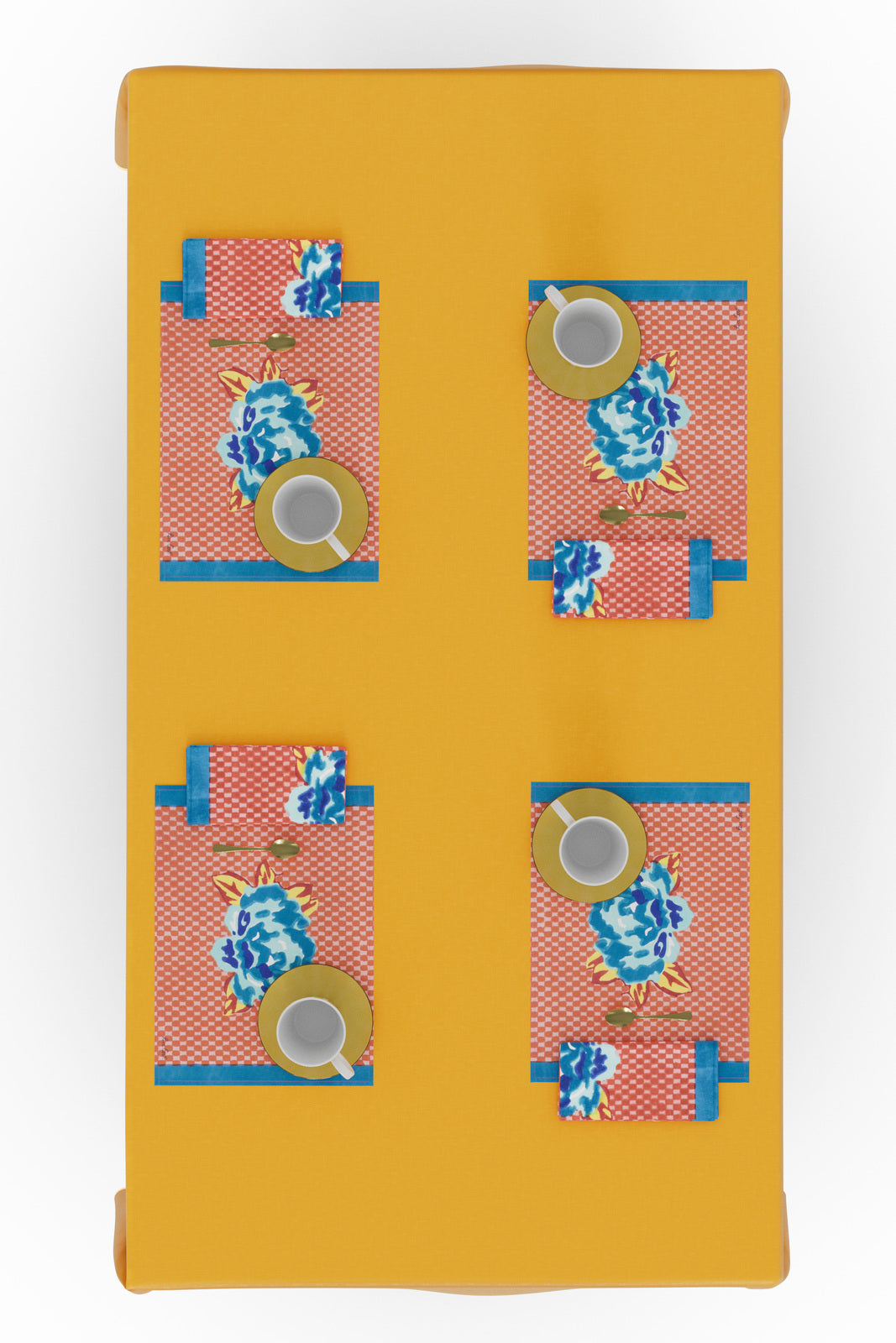 Double Peonia Rust-Old Pink Placemat | Lisa Corti