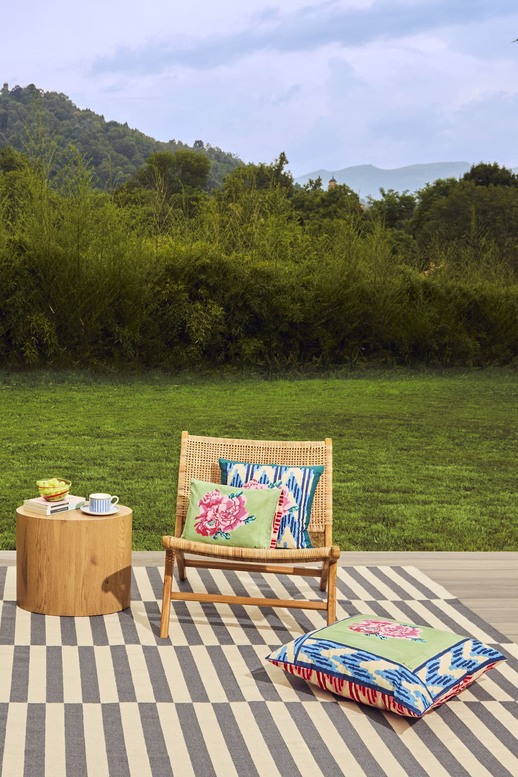 Nina Rose Mint Cushion Cover 45x45 | Lisa Corti