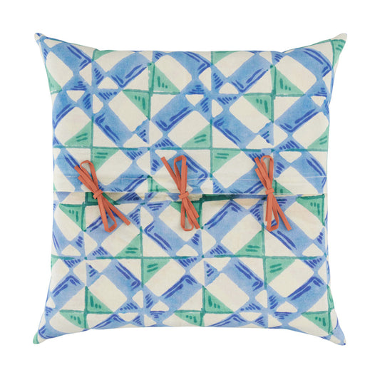 Positano Red Tiles Cushion Cover 45x45 | Lisa Corti