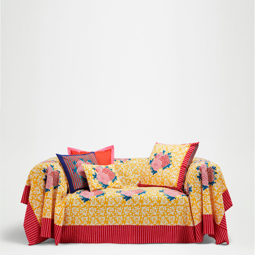 Arabesque Corolla Gold Natural Cushion | Lisa Corti