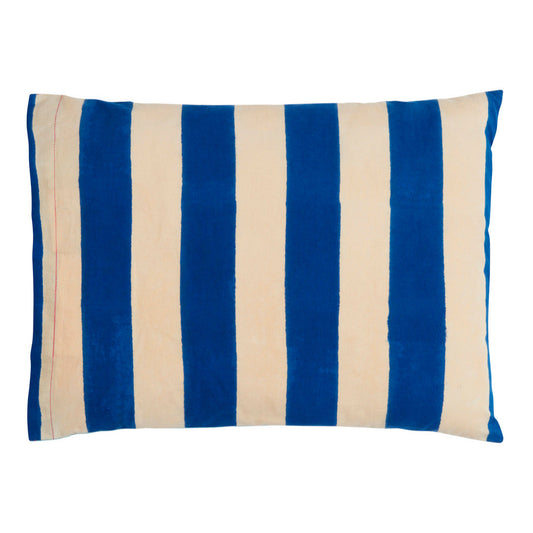 Nizam Stripes Blue Natural Cushion | Lisa Corti
