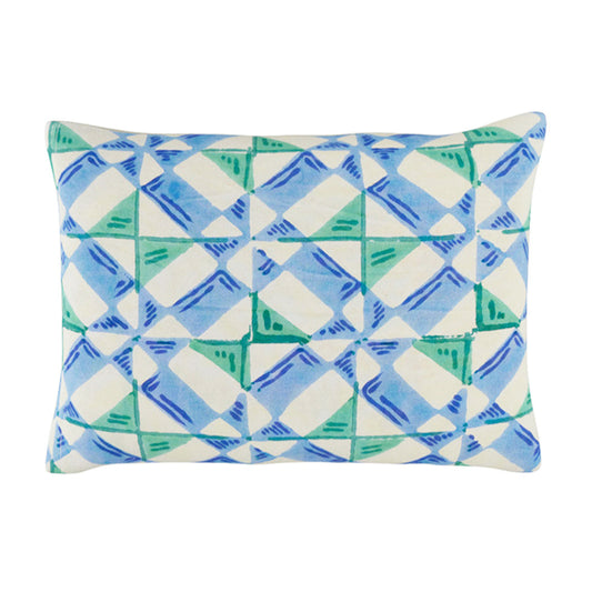 Positano Red Tiles Cushion | Lisa Corti