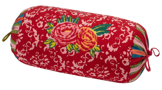 Love Red Flower - Bolster Cushion Cover - Lisa Corti