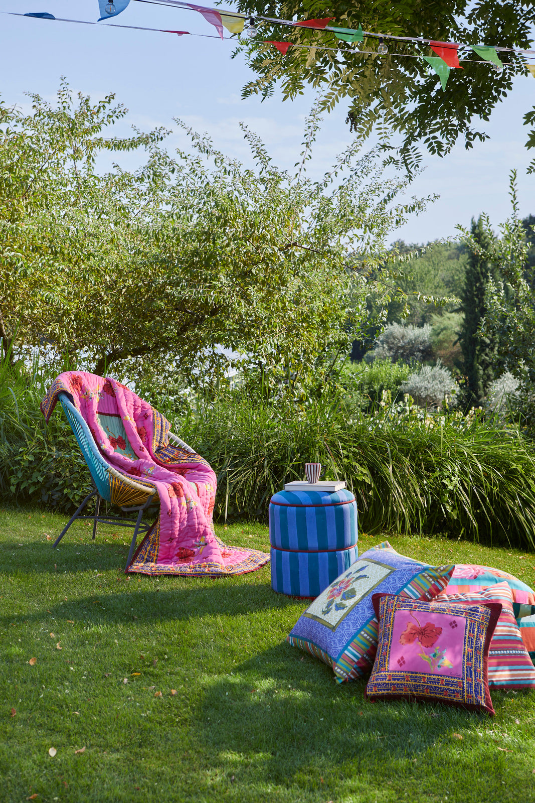 Ibisco Green-Pink Quilt – 220X270 | Lisa Corti