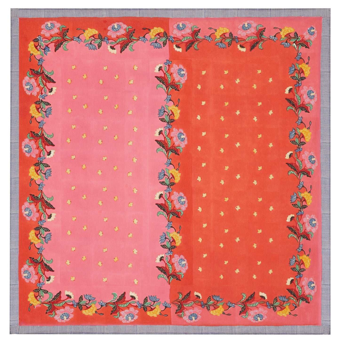 Indonesian Red Rose Tablecloth - 180 x 180 | Lisa Corti