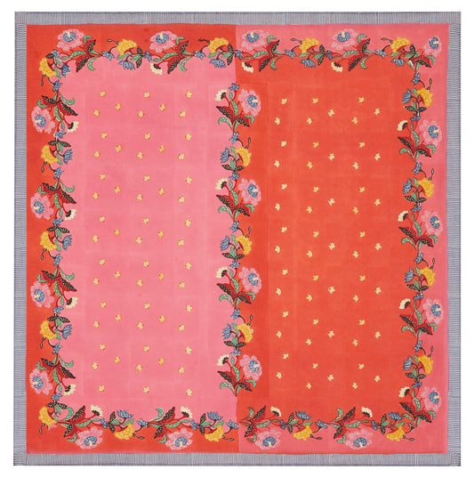 Indonesian Red Rose Tablecloth - 180 x 180 | Lisa Corti