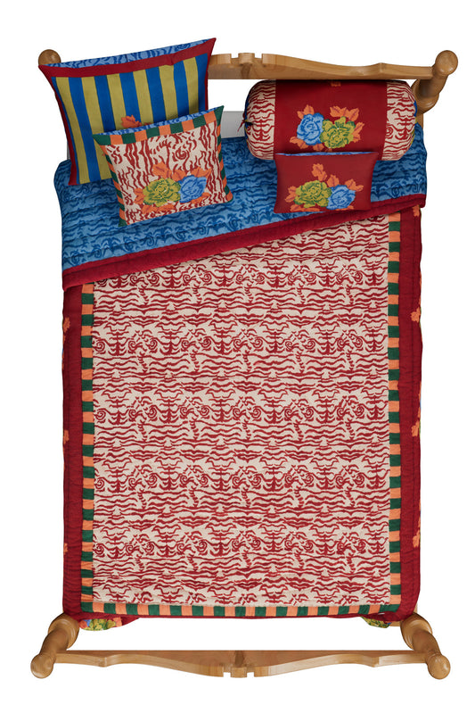 Indian Tiger Red Quilt – 220X270 | Lisa Corti
