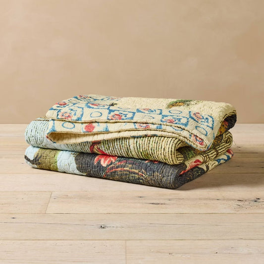 Bird Collage Quilt | John Derian - Bon Ton goods