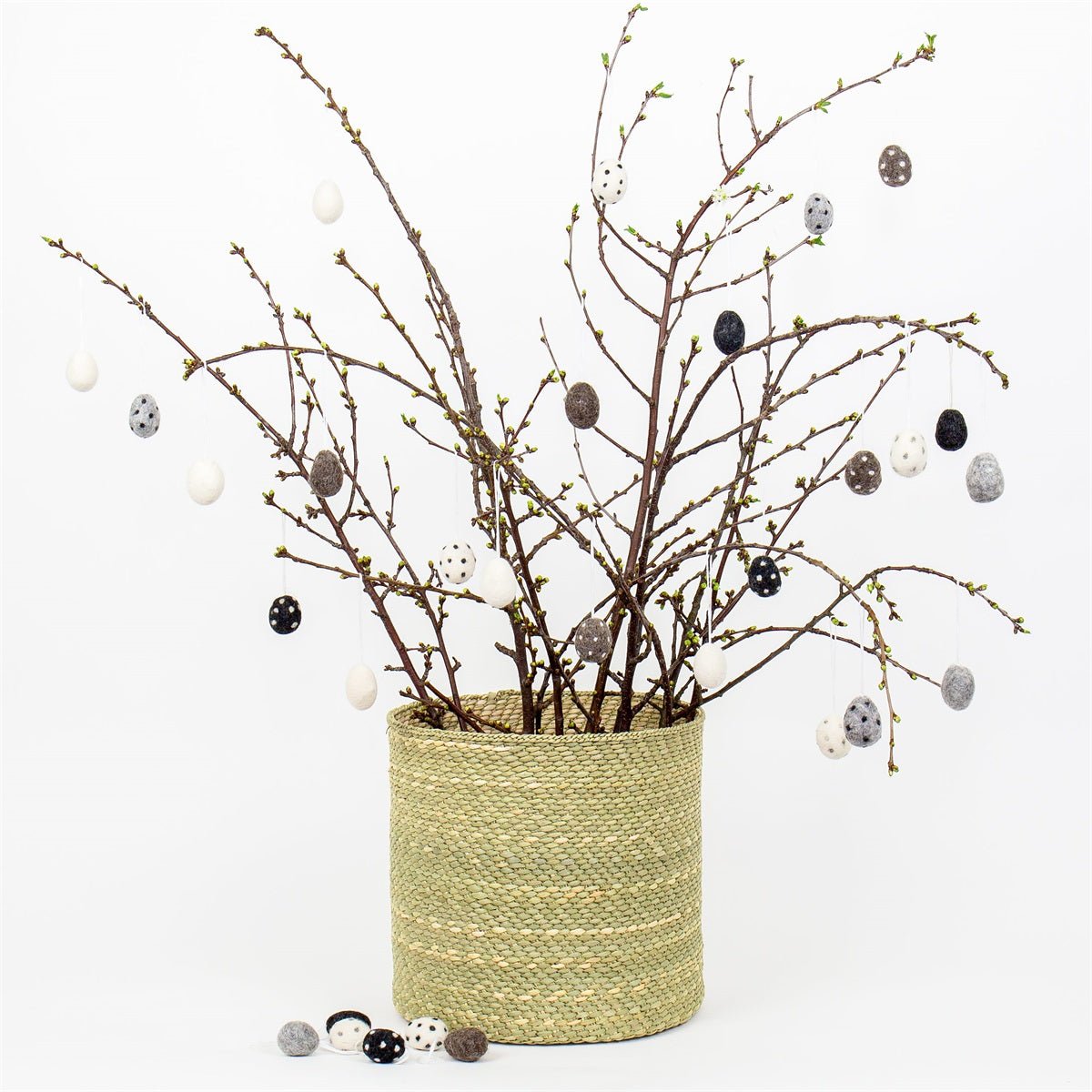 Black and White Felt Eggs - Bon Ton goods