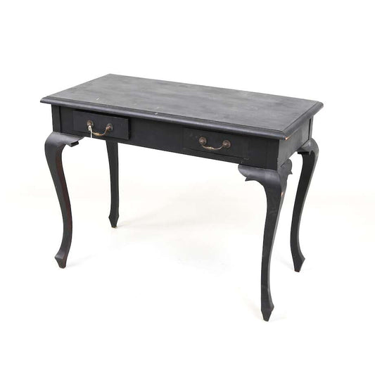 Black Rococo Style Writing Desk with Two Drawers - Bon Ton goods