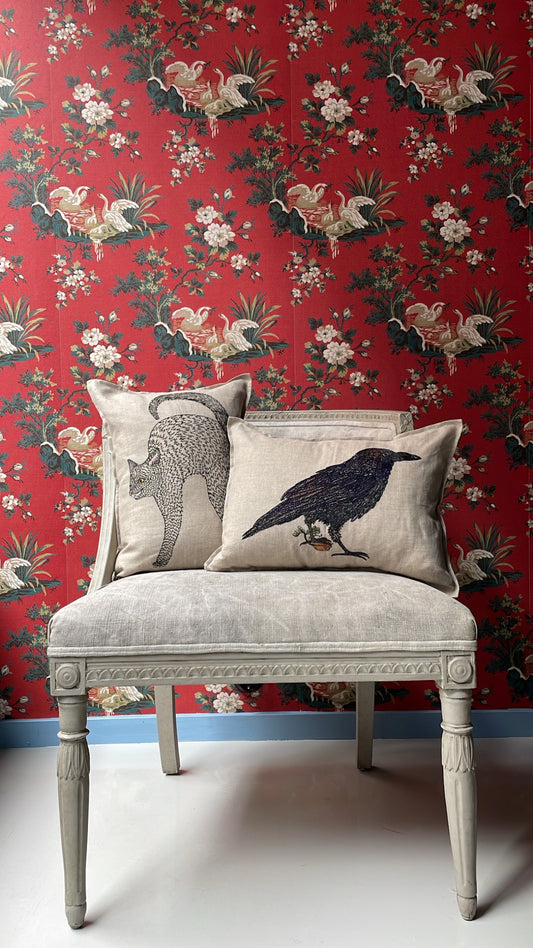 Blackbird with Acorn Pillow by Coral & Tusk styled at BON TON goods