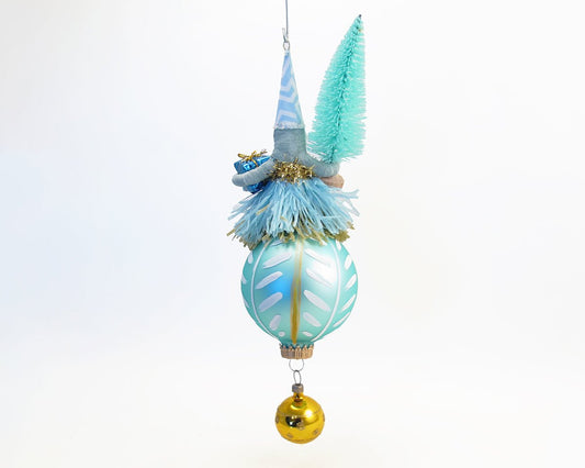Blue Princess Treasure Ornament | Vintage by Crystal Spun Cotton Ornament - Bon Ton goods