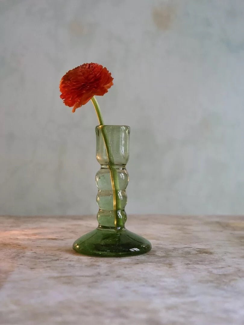 Bougeoir Bulles Vert Fumé - Bon Ton goods