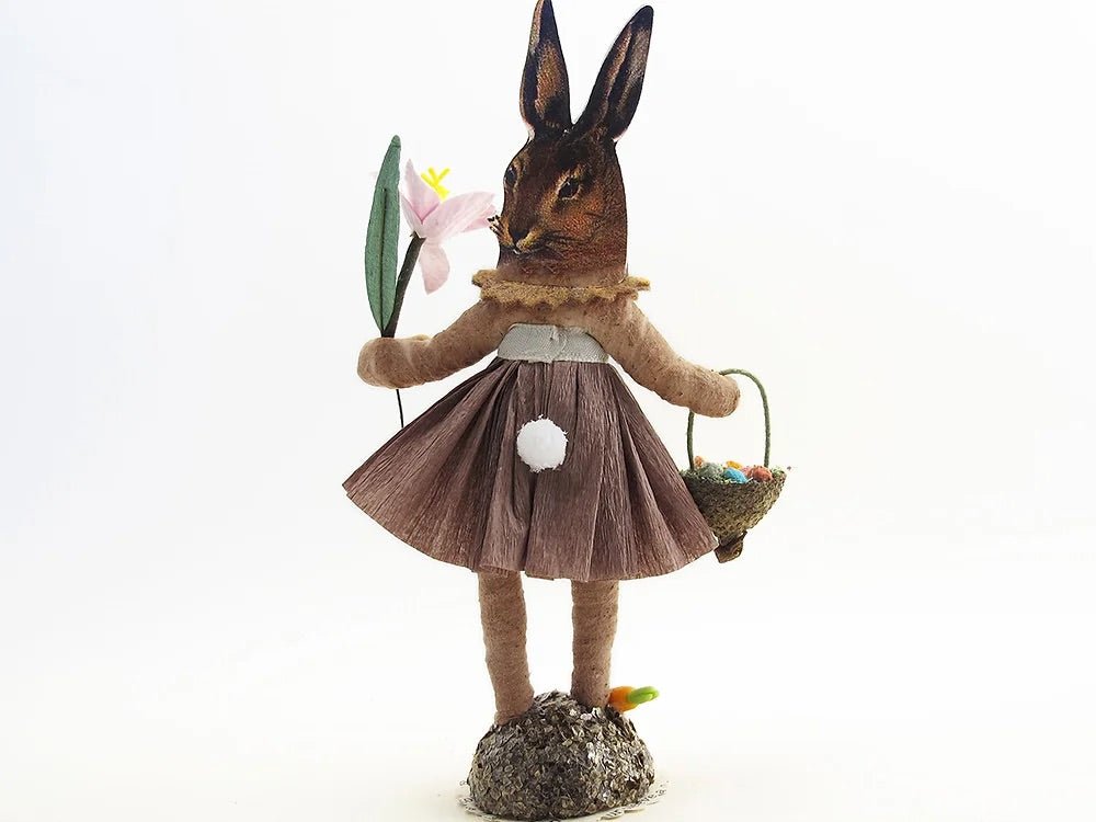 Brown Bunny Face Girl Figure - Vintage by Crystal - Bon Ton goods