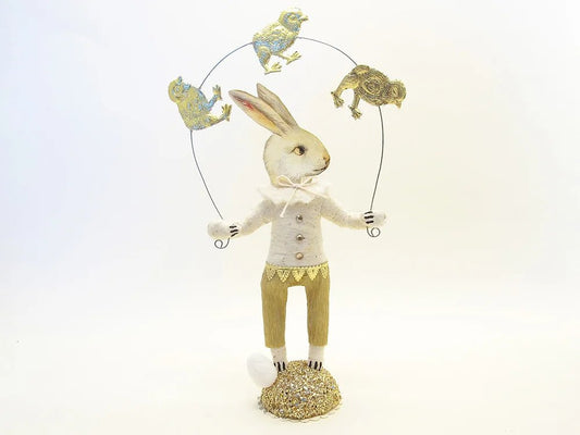 Bunny Faced Chick Juggler Figure - Bon Ton goods