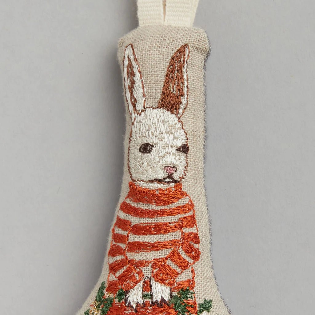 Bunny with Holly Ornament - Bon Ton goods