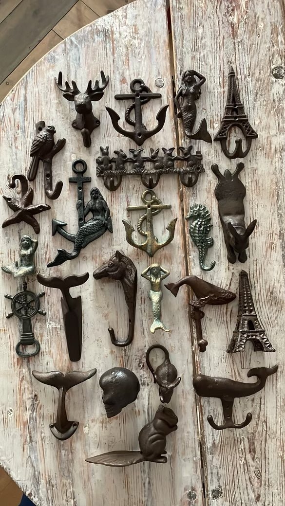 Cast Iron Hook Anchor - Vintage - Bon Ton goods