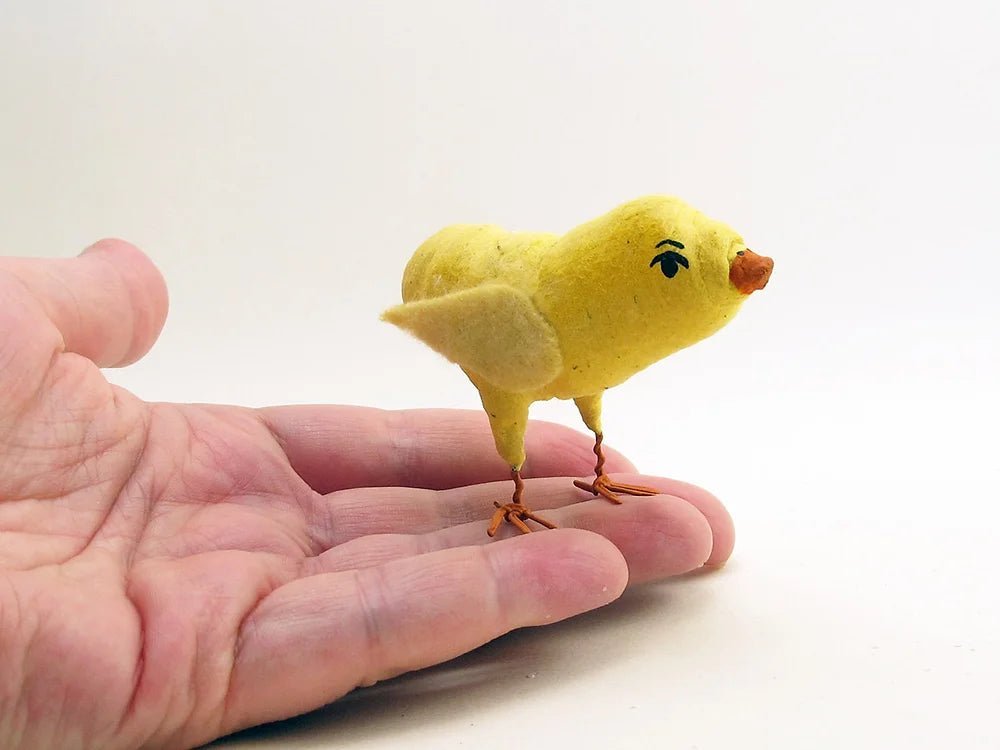 Chick Figure - Yellow | Vintage by Crystal Spun Cotton Ornament - Bon Ton goods