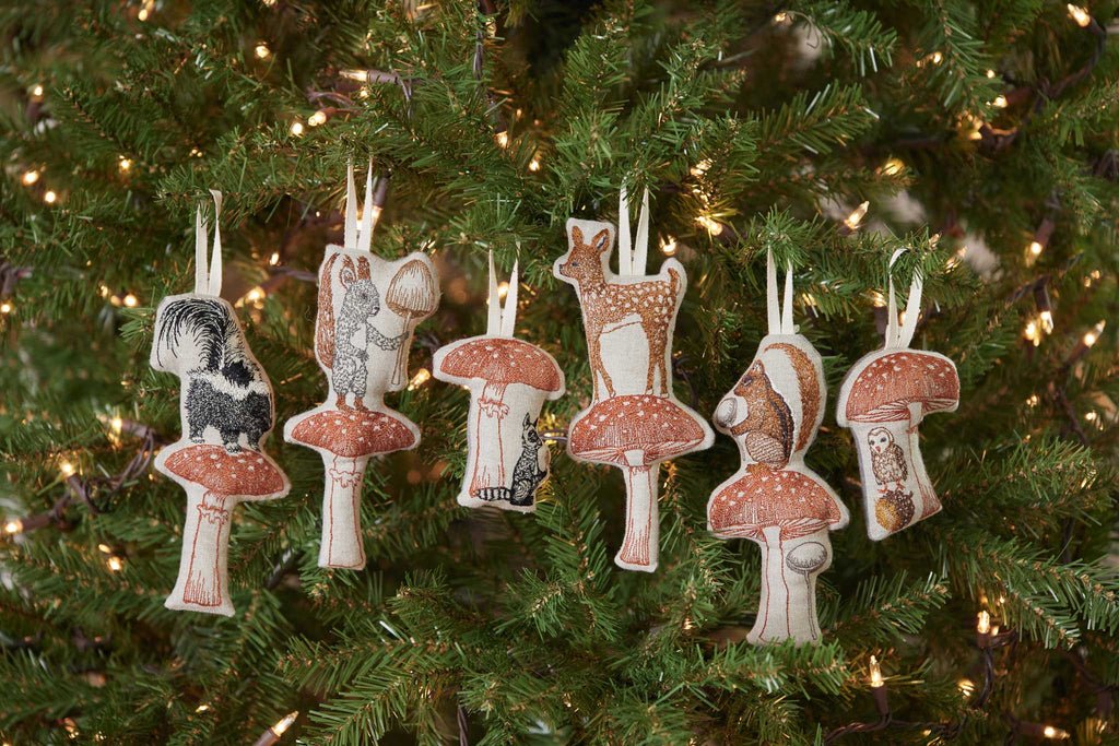 Chipmunk with Mushroom Ornament - Bon Ton goods