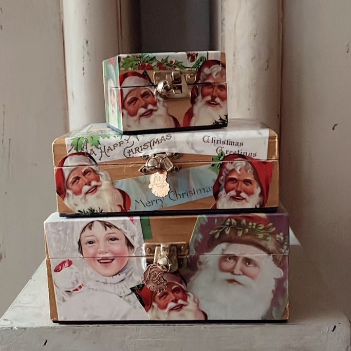 CHRISTMAS DECOUPAGE BOX #1 - MEDIUM - Bon Ton goods