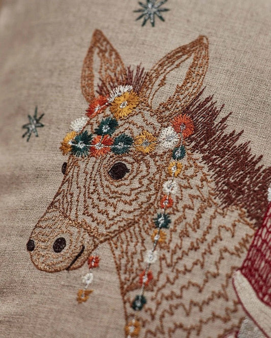 Christmas Donkey Pillow | Coral & Tusk - Bon Ton goods