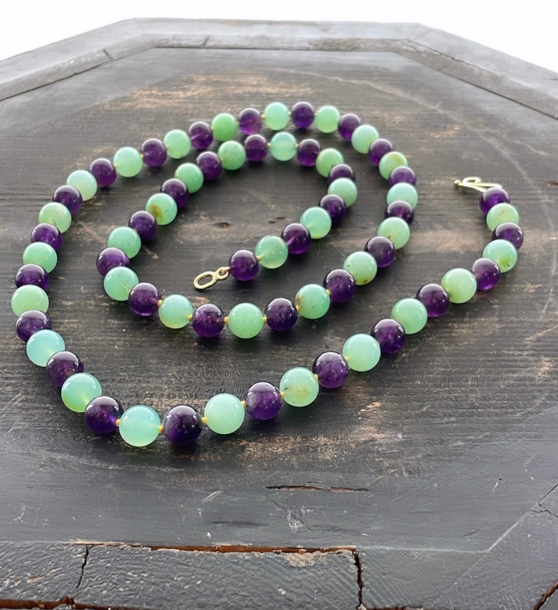 Chrysoprase and Amethyst Necklace - Bon Ton goods