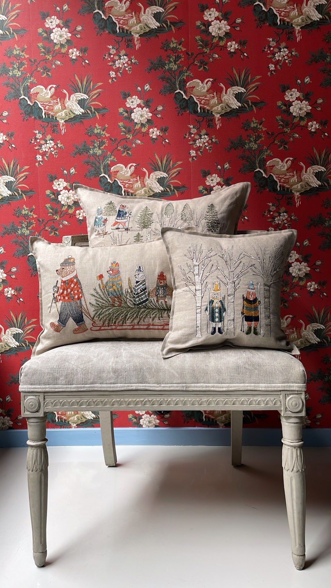 Coral & Tusk winter pillows styled at BON TON goods