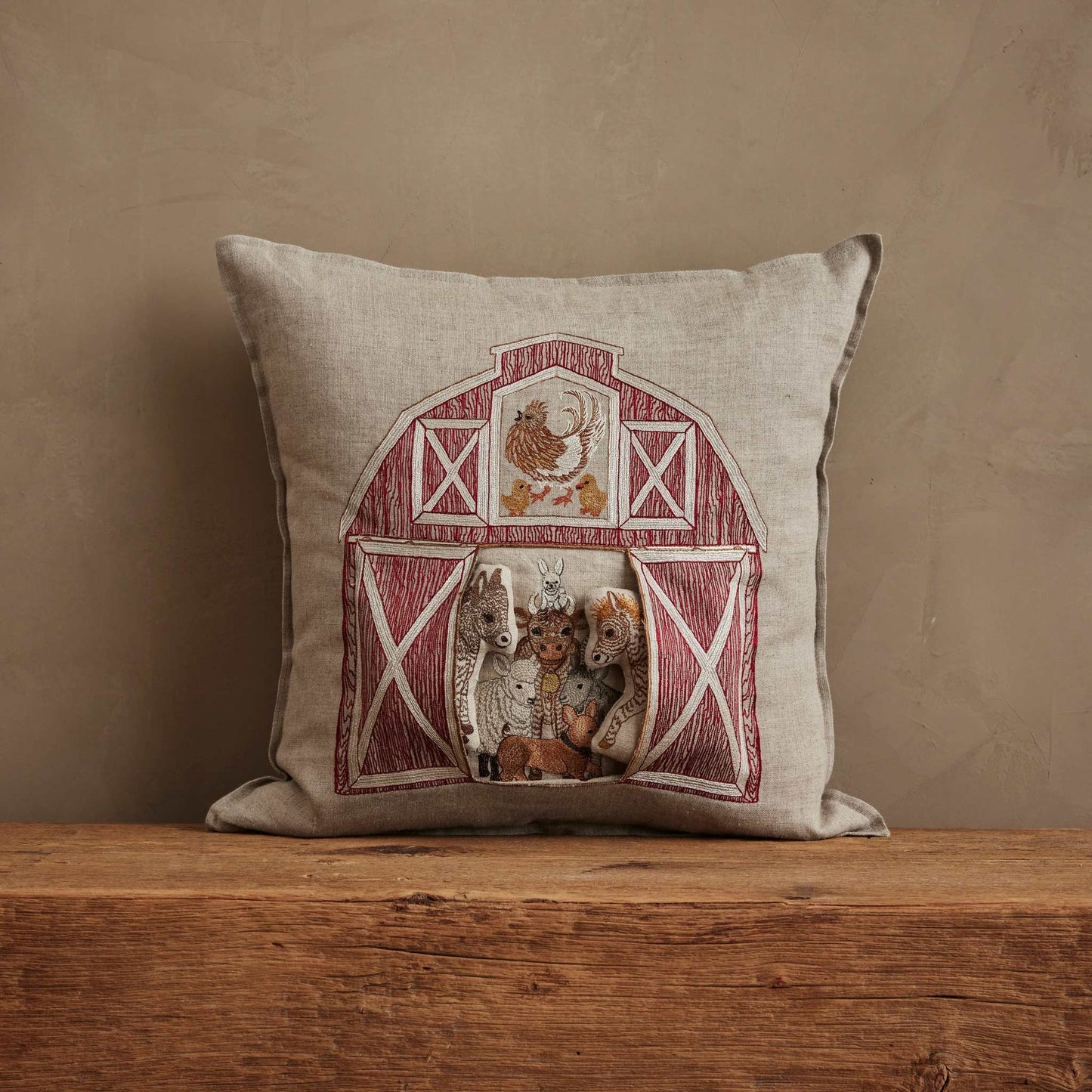 Red Barn Pocket Pillow by Coral & Tusk, product view