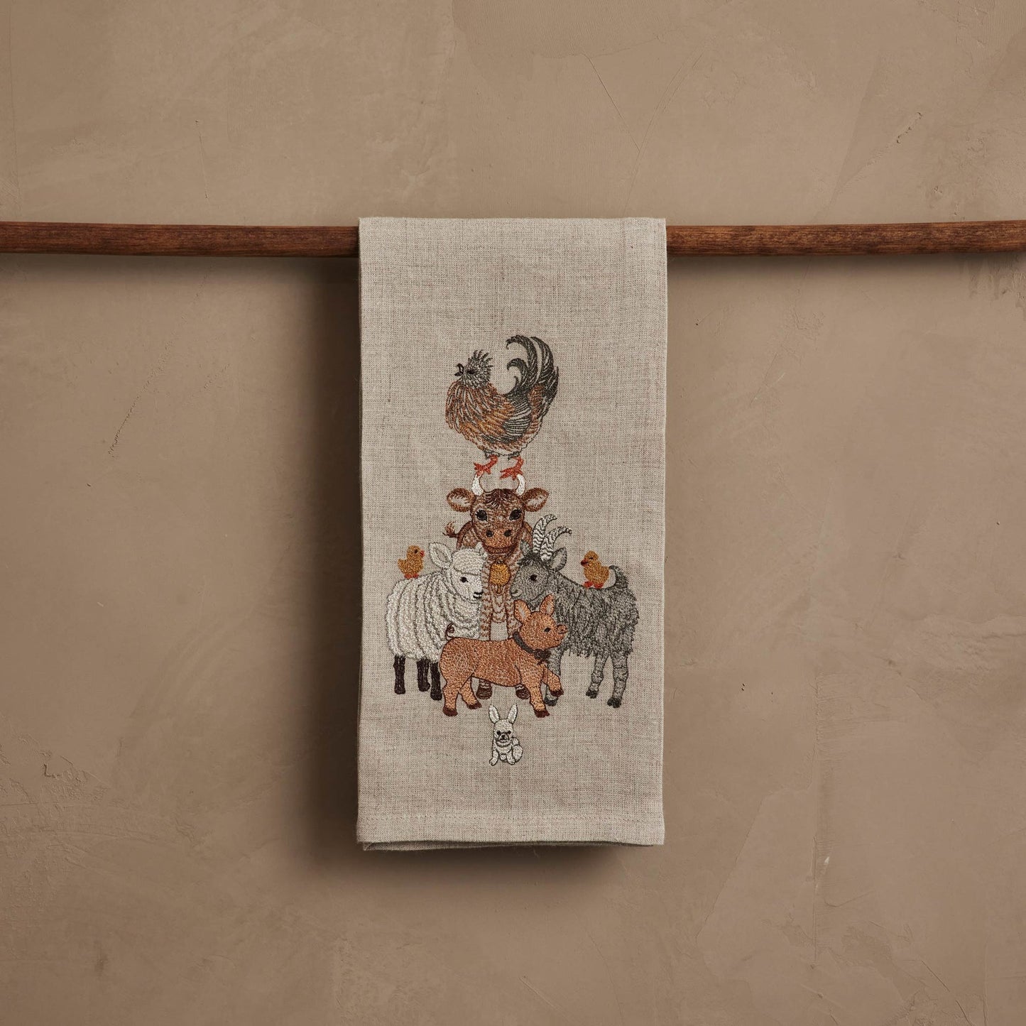 Barnyard Friends Tea Towel by Coral & Tusk, product view