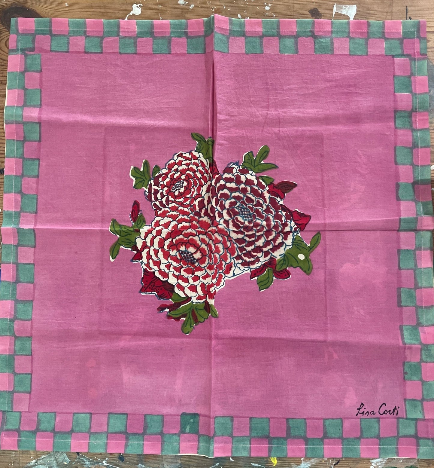 Corolla Frida Purple Napkins | Lisa Corti - Bon Ton goods