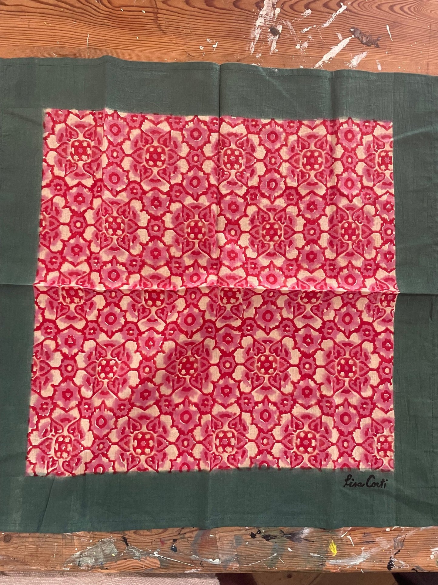 Corolla Frida Purple Napkins | Lisa Corti - Bon Ton goods