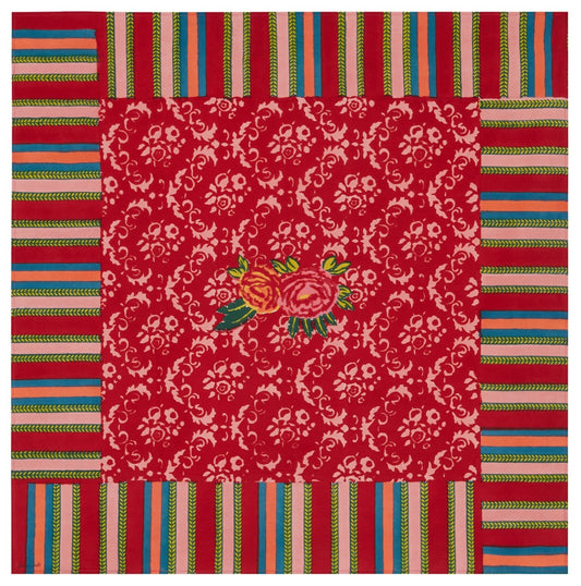 Love Flower Red Cotton Cloth 110x110 | Lisa Corti