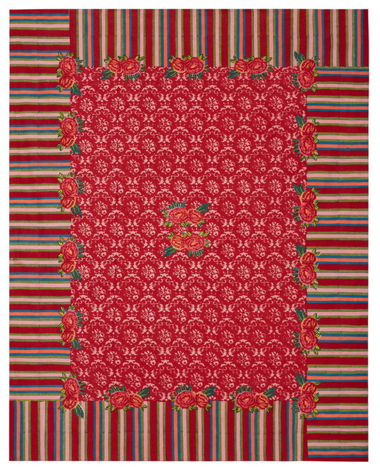 Love Flower Red Cotton Cloth 220 x 270 | Lisa Corti